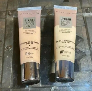 Maybelline Dream Urban Cover Full Coverage Protective Foundation PICK YOUR SHADE - Picture 1 of 8