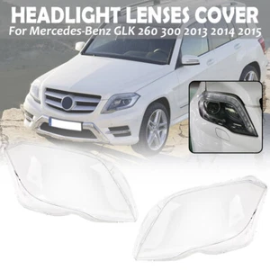 Pair Headlight Headlamp Lens Cover For 2013 2014 2015 Mercedes Benz GLK 260 300 - Bild 1 von 10