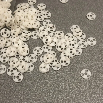 100 Pairs Mini Plastic Snap Button Invisible Buckle Toy Doll Garment Accessories - Image 1 of 4