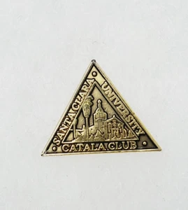Santa Clara University Catala Club California Bay Area Gold Triangle Lapel Pin - Picture 1 of 3
