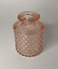 Vintage Pink Depression Glass Hobnail Perfume Bottle 4.5" No Stopper Vanity