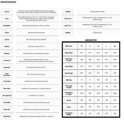 Bicicleta de Carretera Bombtrack HOOK EXT, 650B, Turquesa Mate, M Foto 1 de 2