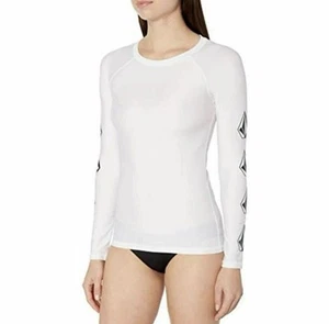 Volcom Mujer Estándar Simply 50+ UPF CORE LS, Blanco, M - Imagen 1 de 3
