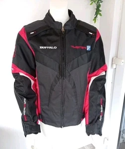 Buffalo Twster Motorcycle Jacket Size L Black & Red - Picture 1 of 13