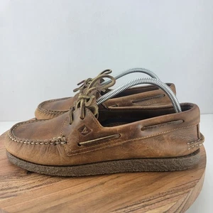 Sperry Herren Größe 8,5 Braun Top-Sider Leder Schnürschuhe Bootsschuhe STS17308 - Bild 1 von 9