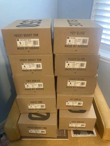 ADIDAS Set di dieci scatole vuote per scarpe Yeezy Boost 700 500 Boost 350 V2 Slide