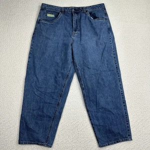 Pantalones de mezclilla para hombre Empyre talla 36x27 calce relajado holgados azules tiro medio pierna recta - Imagen 1 de 11