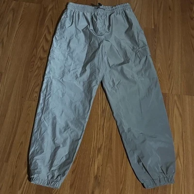 Forever 21 Gray Reflective Iridescent Jogger Space Pants Streetwear Hip Hop NWOT Foto 1 de 4