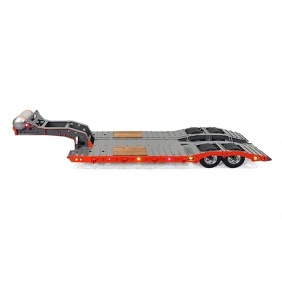 1/14 Metal Gooseneck Low Flatbed Trailer for DIY TAMIYA RC Tractor Truck Loader - Image 1 of 2