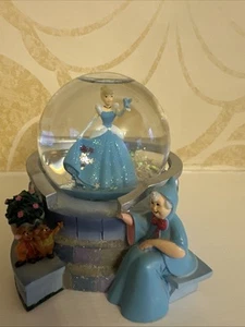 Disney Cinderella Glitter & Star Staircase Fairy Godmother & Mice Snow Globe - Picture 1 of 9