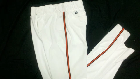 BALTIMORE ORIOLES AUTHENTIC BASEBALL PANTS TRIM FREE SHIP Cover