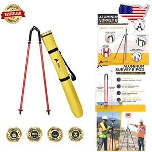 Heavy-Duty Aluminum Surveying Bipod with Quick Release Clamps and Carrying Case - Picture 1 of 11