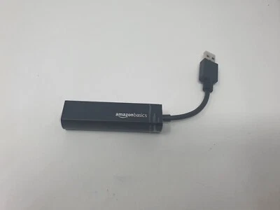Amazon Basics USB 3.0 to 10/100/1000 Gigabit Ethernet Internet Adapter Genuine - Image 1 of 4