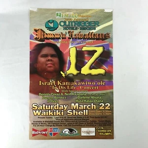 Jammin' Hawaiians feat. Póster de concierto Israel Kamakawiwoʻole 1997 Hawai IZ - Imagen 1 de 1