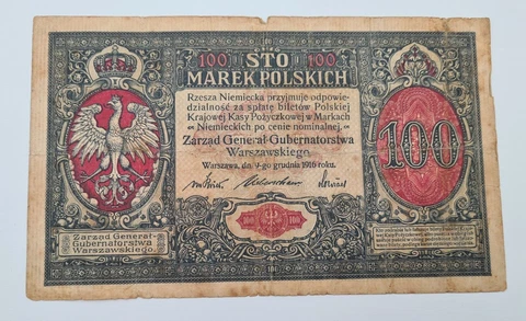 POLAND 100 MAREK 1916 BANKNOTE Cover