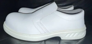 DAMEN GRÖßE UK 5 WEISSE SLIPPER STEELITE SICHERHEITSSCHUHE SCHMALE PASSFORM PORTWEST NEU - Bild 1 von 9