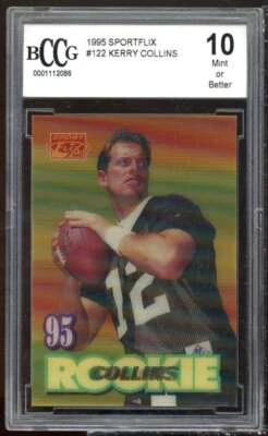 Kerry Collins Rookie Card 1995 Sportflix #122 BGS BCCG 10 - Image 1 of 2
