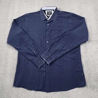 Barabas Shirt Adult Extra Large Blue Button Up Long Sleeve Luxury Casual Men's - Image 1 of 4