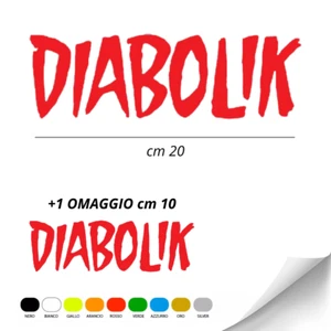 adesivo vinile prespaziato diabolik cartoon fumetto auto moto casco vintage - Foto 1 di 1