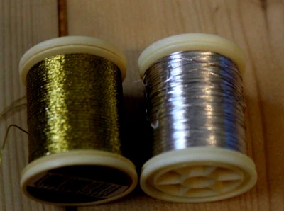 DMC (and other)  Metallic Embroidery Thread 40 meter (and longer) Spools 3/4 ful - Image 1 of 2