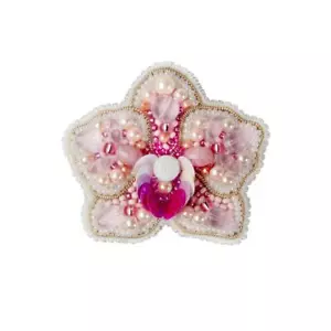 "Zum Selbermachen Brosche Herstellungsset ""Orchidee"" 2,4""x2,2" - Bild 1 von 4