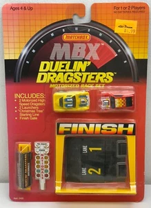 Vintage 1987 Matchbox Toys MBX Duelin’ Dragsters Motorized Race Set NIB TAKARA - Picture 1 of 11