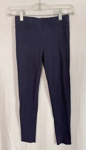 Alpine Design Pants Girls L 10 12 Navy Dress Stretch Leggings Belt Loops Pockets - Picture 1 of 5