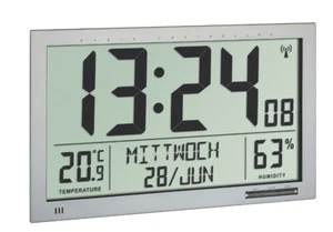 TFA 60.4517.54 XL Funkwanduhr digital Temperatur Wanduhr Funkuhr Datum Wochentag - Bild 1 von 1