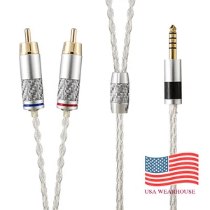HIFI 4.4mm to 2 RCA Audio Cable For Sony WM1A/1Z PHA-1A/2A Z1R Upgrade Cable - Picture 1 of 10