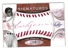 2009 Upper Deck Sweet Spot Luis Aparicio 2/9 Red Auto Autograph Card White Sox