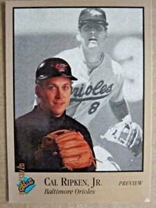 1992 STUDIO BASEBALL CARD #5 CAL RIPKEN, JR PROMOTIONAL SAMPLE PREVIEW