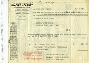 Dépt 13 - Marseille 33 Bld de la Liberté - Célèbre Pâtes Alimentaire Déco 1938 - Picture 1 of 2