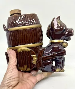 Vintage Whiskey Decanter Donkey with Barrel & Cork 1970’s Japan Anthropomorphic - Picture 1 of 6