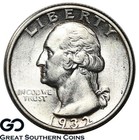 1932 Washington Quarter, glänzende Wahl BU++