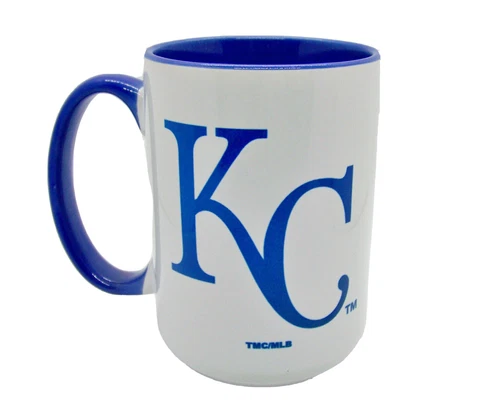 Kansas City Royals MLB Logo Inner Color White Ceramic Coffee Mug Tea Cup 15 oz Cover
