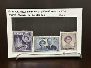 Malta New Zealand 1954 Royal Visit Issue Original Gum Very Fine/ Extremely Fine - Picture 1 of 2