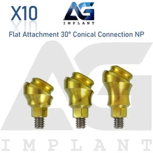 10 Angled 30° Flat Attachment Titanium Prosthetic System Narrow Platform (NP) - Picture 1 of 8