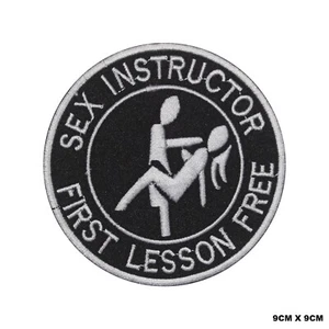 Sex Instructor Logo Aufbügeln Aufnähen Besticktes Aufnäher Abzeichen - Bild 1 von 1