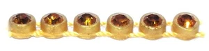 1 mt. PASSAMANERIA STRASS BASE GOLD-STRASS TOPAZ ss13 - Bild 1 von 1