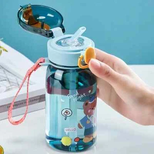 Botella de agua a prueba de fugas de dibujos animados para niños portátil al aire libre - Imagen 1 de 27