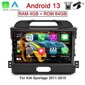 4+64GB Car Radio Stereo Carplay For KIA Sportage 3 2011-2015 Android 13 GPS Navi - Picture 1 of 20