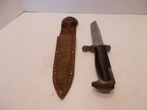 Kutmaster , Utica, N.Y. USA Bayonet Knife - With Leather Sheath - Picture 1 of 21