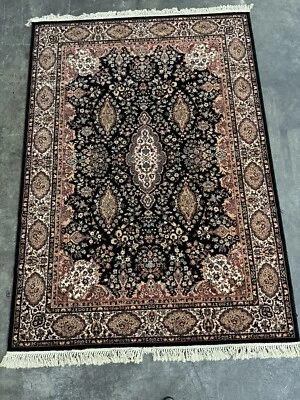 Couristan Classics Black 5'5x8'3 100% wool area rug :::New Condition::: - Image 1 of 4