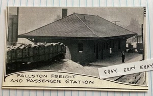 OLD PITTSBURGH & LAKE ERIE RAILROAD FALLSTON PA. PASSENGER STATION NEW POSTCARD - Picture 1 of 1
