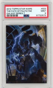 2012 Topps Star Wars Galaxy 7 "THE FATE OF PALPATINE" #823 PSA 9 MINT - Bild 1 von 2