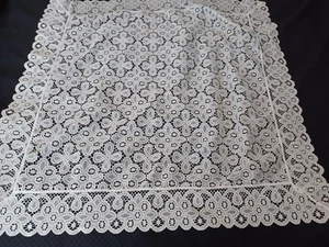 Quäker Stil Cremeweiß Strick Tischdecke 36" x 36" - Bild 1 von 3