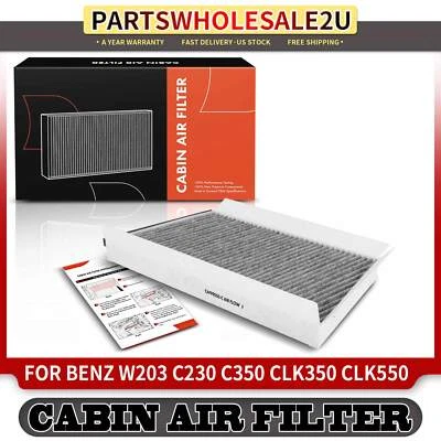 Filtro de aire de cabina de carbón activado para Mercedes-Benz C230 C240 C280 C350 C32 AMG Foto 1 de 4