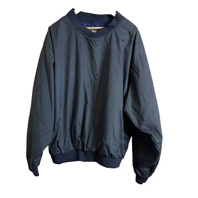 Jaqueta de golfe Highlander masculina camisa de vento xadrez grande azul pulôver corta-vento - Imagem 1 de 4