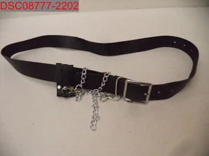 NWT - BooHoo Women's Black Plus Waist O Ring Chain Belt, One Size - Picture 1 of 6