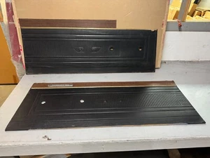 Pair 1966 Ford Fairlane 500 Front Door Panels Black - Picture 1 of 3